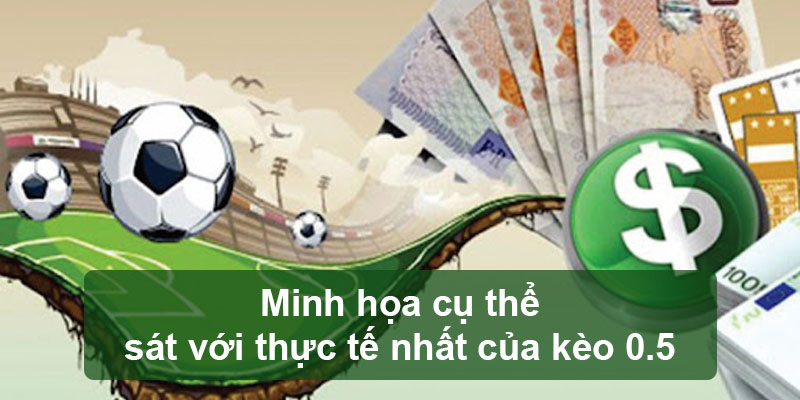Minh họa cụ thể sát với thực tế nhất của kèo 0.5