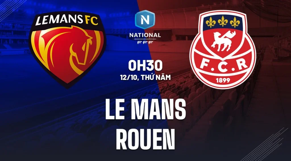 Soi kèo Le Mans vs Rouen 0h30 ngày 12/10 (Hạng 3 Pháp 2023)