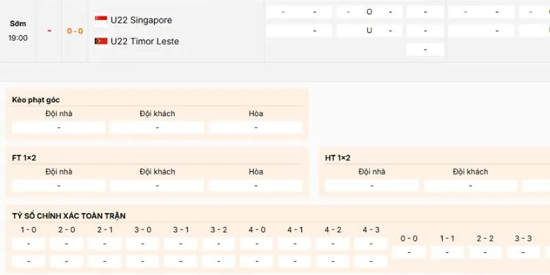 Đánh giá về trận U22 Singapore vs U22 Đông Timor có kèo nên vào Đánh giá về trận U22 Singapore vs U22 Đông Timor có kèo nên vào
