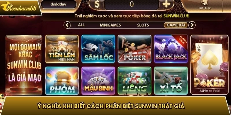 Ý nghĩa khi biết cách phân biệt Sunwin thật giả