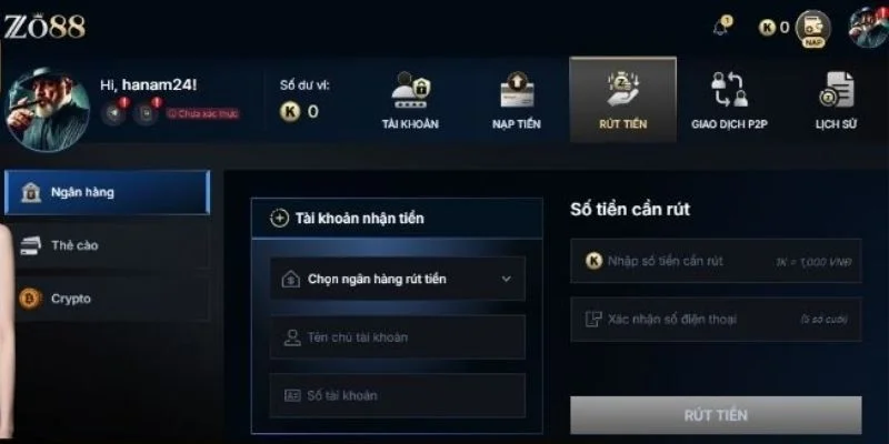 Hướng dẫn rút tiền khi cá cược tại nhà cái cho bet thủ 